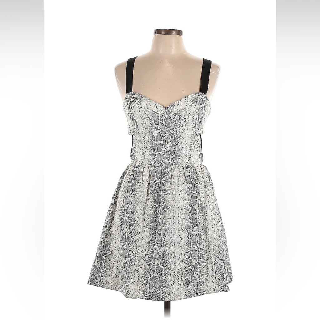 Nwt Rebecca Minkoff Snake Print Sleeveless Dress Size 10